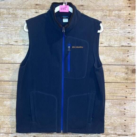 COLUMBIA FLEECE FULL ZIPPER CASUAL EVERYDAY CLASSIC INTERCHANGE SERIES VEST MED - Picture 3 of 3